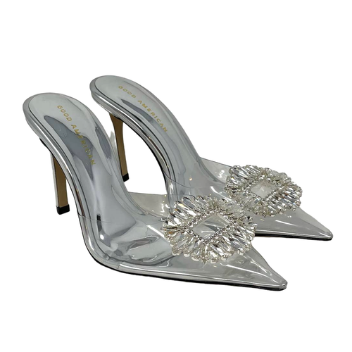Good American Jeweled Glass Slipper Mules Size 7 GA363JP eBay