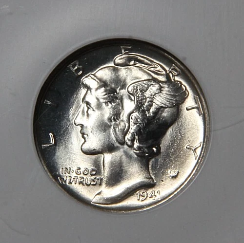 1941-P US Mercury Dime 10c NGC MS66