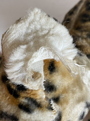 Vintage Green Eyed Leopard Cheetah Cat Plush Stuffed Toy 13" No Tags Hole on Ear - Picture 6 of 6