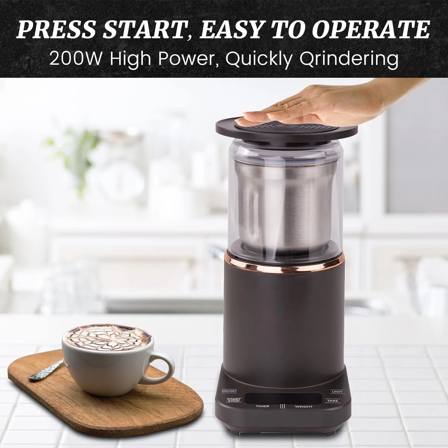 Clivia Electric Coffee Bean Grinder Commercial Nut Herb Grind Spice Mill Machine