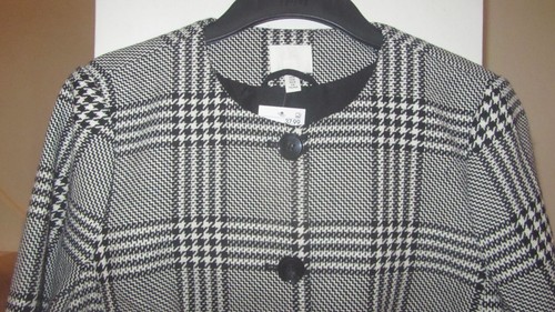 H&M 2025 black/white check blazer & skirt set size 10/M £57.99 - Picture 2 of 4