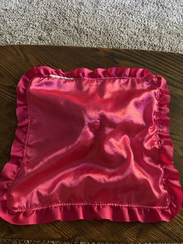 Carters Baby Doll Lovey Love You Pink Ruffle Satin Security Blanket Rattle FLAW - Picture 5 of 6