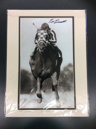 SECRETARIAT MATTED STRETCH DRIVE  (Autographed)  By HOF Jockey Ron Turcotte  - Picture 1 of 4