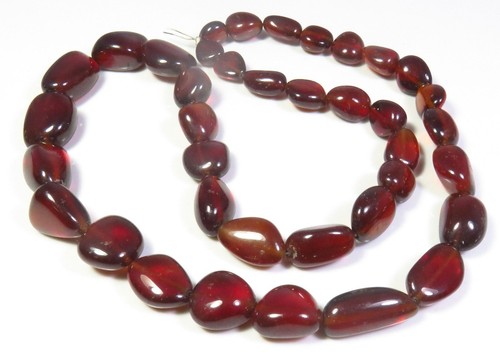 100% Natural African Hessonite Garnet Nugget Gems Beads 8-19mm 18"Strand GV-3927 - Picture 9 of 10