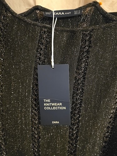 ZARA KNITWEAR COLLECTION DRESS - BLACK & GOLD - NWT - SIZE MEDIUM - Picture 10 of 12