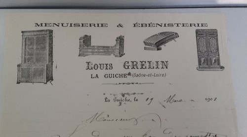 71 La Guiche Belle Encabezado Carpintería Ebanistería Marzo 1901