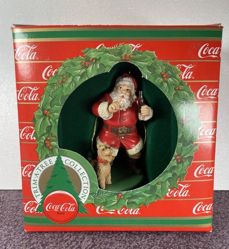 Vintage 1986 Coca Cola Shhh Santa Claus Ornament In Box - Picture 6 of 8