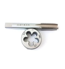 5/8-11 HSS Tap And Die Set， UNC Machine Thread Tap And UNC Round Thread Die Righ
