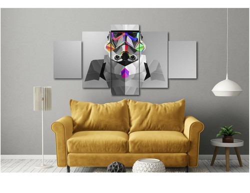 Arte da parete su tela Storm Trooper astratta Star Wars - Foto 2 di 5