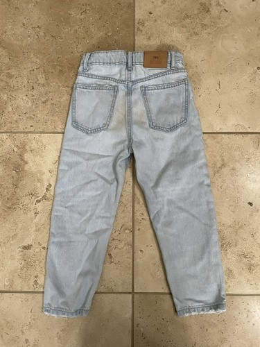 Zara Jeans Blue Distressed Regular Fit Girls Size 7 21x17 Good Condition - Picture 12 of 14