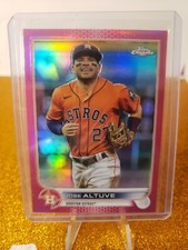 2022 topps chrome logofractor jose altuve pink /399