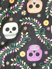 LuLaRoe OS Leggings  Sugar Skulls  Flower  Day of the Dead Black HALLOWEEN