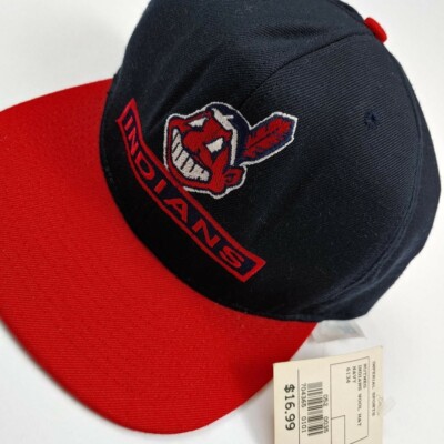 Vintage 90s Cleveland Indians Hat NWT American Needle Nutmeg