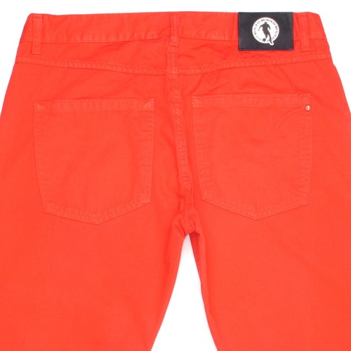 Pantalones de diseñador BIKKEMBERGS rojos rectos calce regular para hombre W34 L32 L33 - Imagen 2 de 24