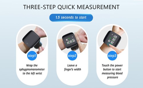 Kabelloses Blutdruckmessgerät BP Moniter Handgelenkmoniter USB Lademoniter UK - Bild 5 von 9
