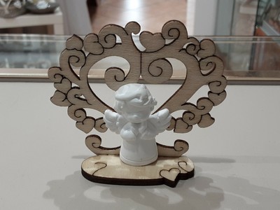 BOMBONIERA NASCITA BATTESMO SEGNAPOSTO ANGELO CON ALBERO COD 1251140