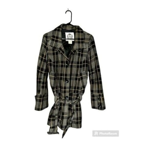 BB Dakota Plaid Double Breasted Peacoat