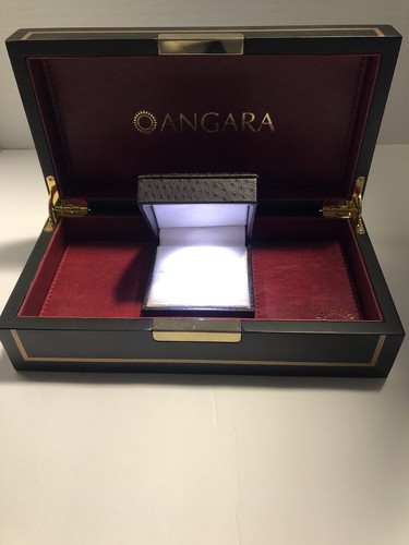 Angara Schmuckkästchen dunkelbraun & gold Akzente mit beleuchteter Präsentationsbox - Bild 3 von 9