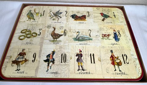 Williams Sonoma 12 Days Of Christmas Hard Place Mats Set Of 4 Retired - Picture 3 of 10