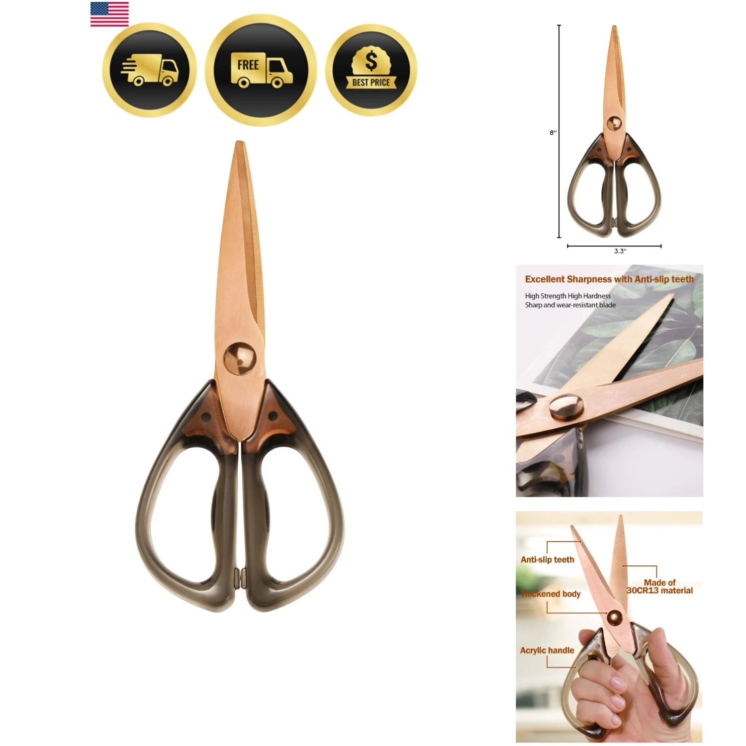 Kitchen Scissors All Purpose, Kitchen Shears Cooking Scissor, Meat&Poultry Sh...
Opens in a new wind