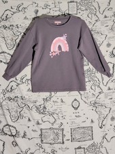 BCBG Girls Rainbow Graphic Sweatshirt Purple Long Sleeve Size L 14/16