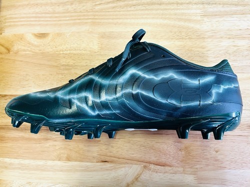 Under Armour Men's Nitro Low MC Football Cleats Dark Green Lightning Strikes New - Picture 6 of 15