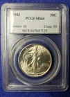 1943 Half Dollars Liberty Walking PCGS MS64 ~ L👀K SHIPS FREE