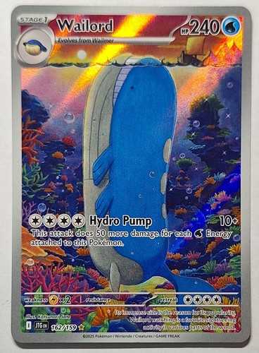 Pokemon TCG - Wailord - 162/159 Journey Together - Illustration Rare Full Art