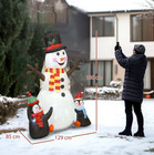 6FT Christmas Inflatable Snowman & Penguins – LED Lights & Flashing Projector |