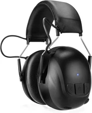 Bluetooth 5.4 Hearing Protection w/120H Working Time, 30dB Safety Earmuffs, Rchg