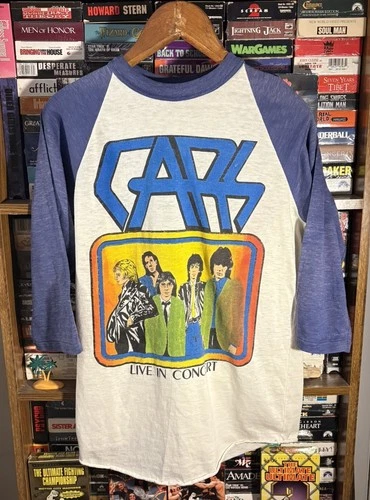 The Cars Live In Concert Tour Tee | Rock 3/4 Sl 1970s vintage concert t-shirt, vintage, single stitch, B+ condition