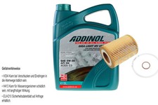 Febi BILSTEIN Filtro de Aceite 5L Addinol Giga Luz Mv 0530 Ll para BMW 1er 114i