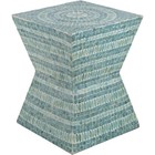 A&B Home 48741 Square 17.7 inch Turquoise Stool, Square