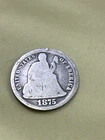 1875-CC Seated Liberty Dime Mint Mark Below Bow Tough Variety  CHOICE GOOD