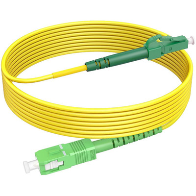 LWL Patchkabel SC/APC auf LC/APC 10m 9/125µm Singlemode Glasfaserkabel FTTH