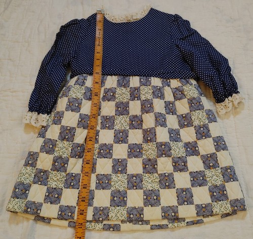 Vintage Fischel Neiman Marcus Little Girls Kleid gesteppt Landhaus Prairie Talon - Bild 7 von 9