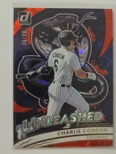 2026 Donruss BB Unleashed Charlie Condon #13 Red Xplosion 36/99 Colorado Rockies