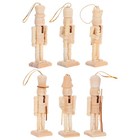 6 Pcs Nut Crackers Soldier Halloween Figurine Ornament Table Decoration