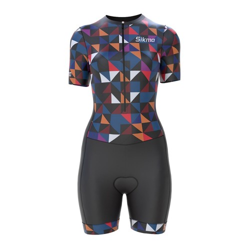 Mujeres Tritraje Triatlón Ciclismo Correr Natación Tri Skinsuit Gel Acolchado - Imagen 35 de 40