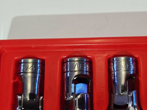 🇺🇸 Snap-on 3/8" drive 3/8" thru 3/4" SAE 6-point DEEP Swivel Socket Set 207FSU - Picture 11 of 19