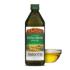 Pompeian Smooth Extra Virgin Olive Oil, Contains Polyphenols, First Cold Pressed