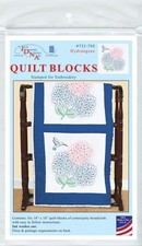 - Hydrangeas 18″ Quilt Blocks, Floral