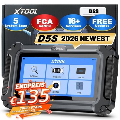 XTOOL D5S OBD2 Scanner Auto Diagnosewerkzeug Auto Code Reader FCA SGW CANFD