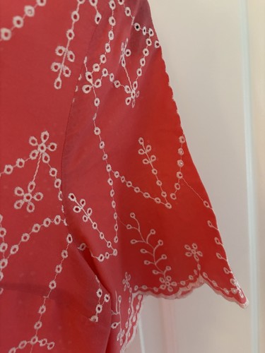 DEBENHAMS WOMEN’S PRETTY PINK BRODERIE ANGLAISE TOP.  UK SIZE 10 PETITE - Picture 4 of 5