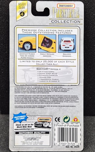 Matchbox 1997 Dodge Viper RT/10 Black Premiere Collection Series 4 - Limited - Picture 12 of 12