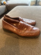 Cole Haan Men  s Leather Penny Loafers   Brown   Size 11