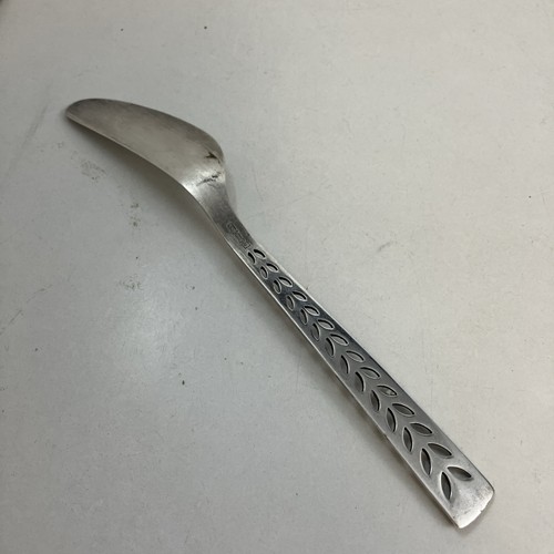 Nils Hansen Juvel .830 Silver Flat Handle 6 Inch Butter Spreader - Picture 4 of 6