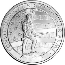 5 oz Golden State Mint Silver Round Right to Bear Arms Design .999 Fine 54.26 per troy oz