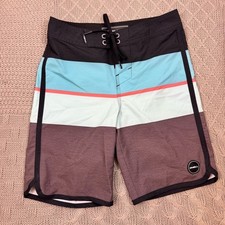O'Neill Boys Youth Aqua and Brown Board Shorts 24/8