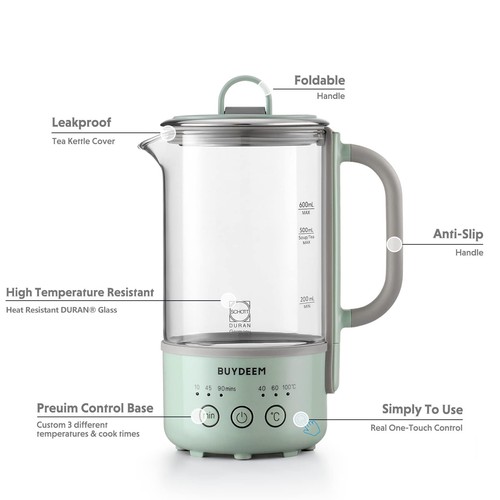 K313 Travel Electric Kettle, Mini Healthy-Care Beverage Kettle, Tea Maker wit... - Foto 2 di 7